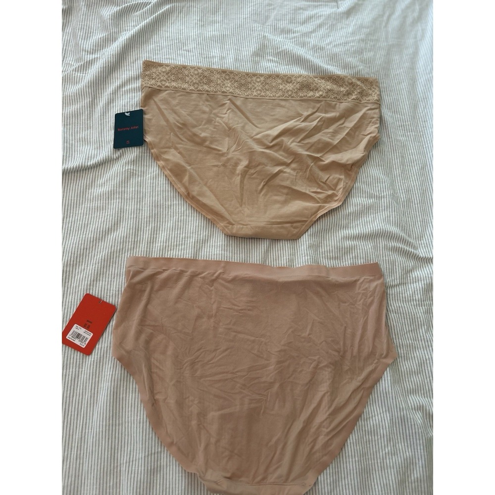 Tommy John Womens 2XL Underwear High Rise Brief Lot Of 2 Cool Cotton Lace, Air - Picture 8 of 12